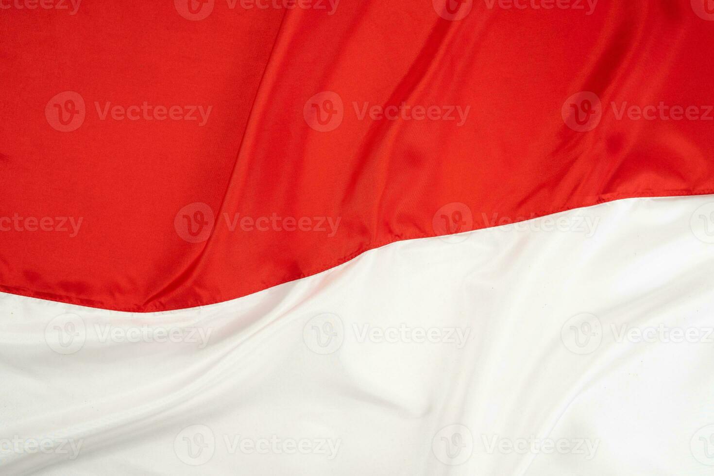 Wavy Indonesian national flag texture photo