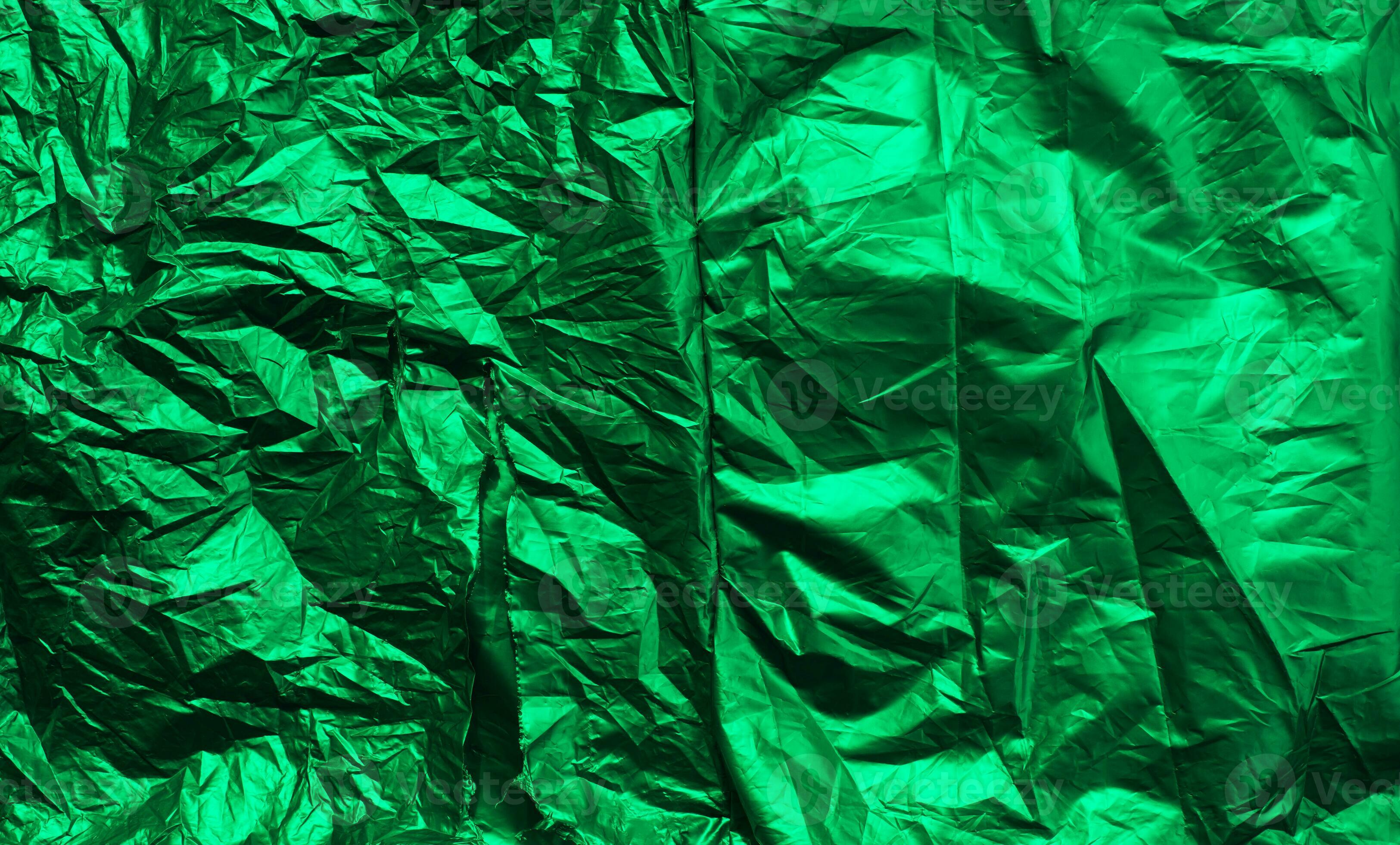 Emerald Green Plastic Wrap Texture