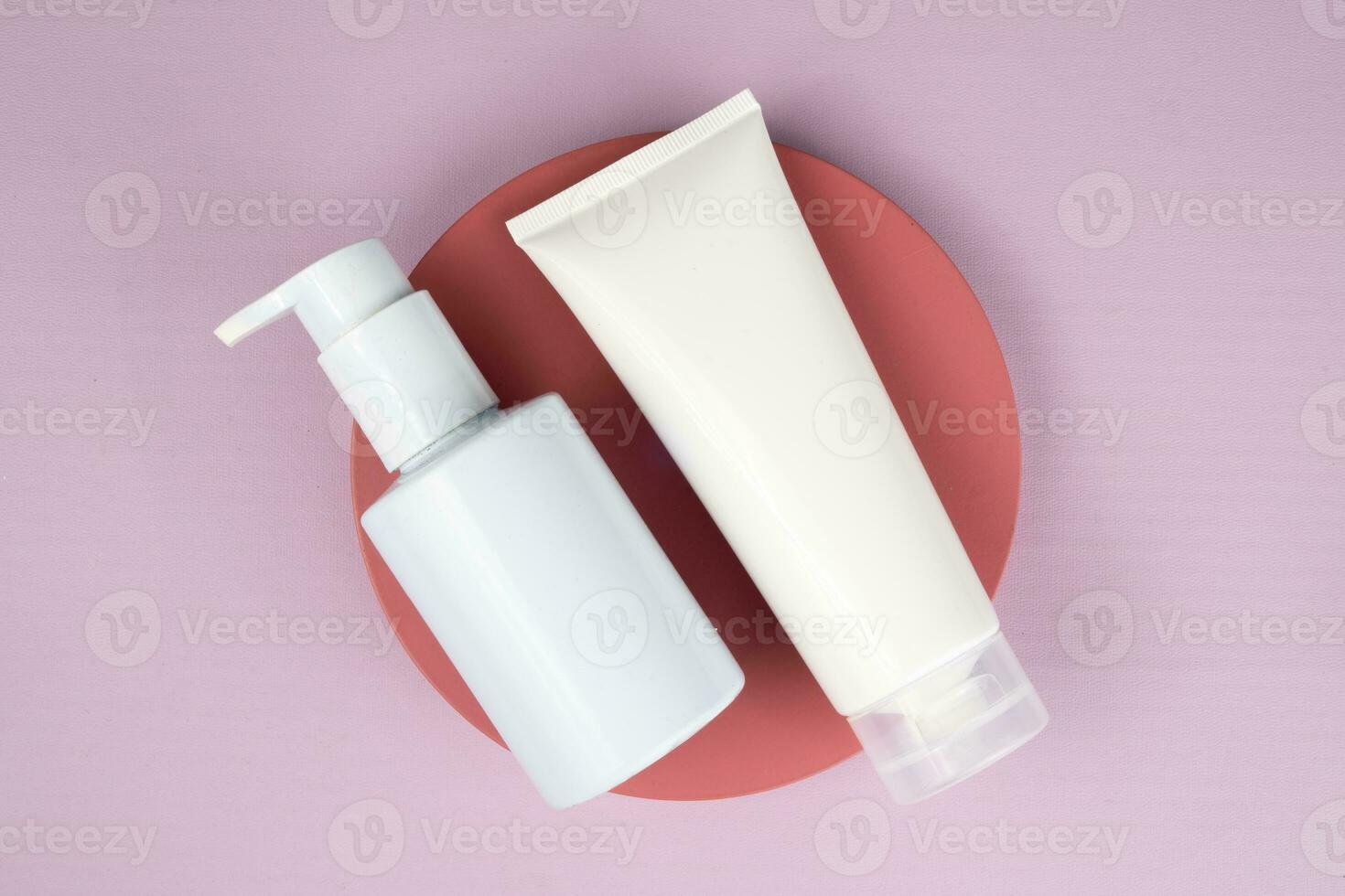 Beauty product tube packaging mockup photo