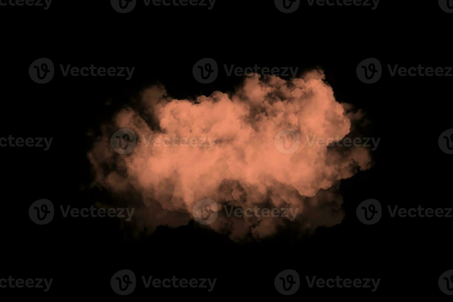 orange shade Smoke spreading on dark background photo