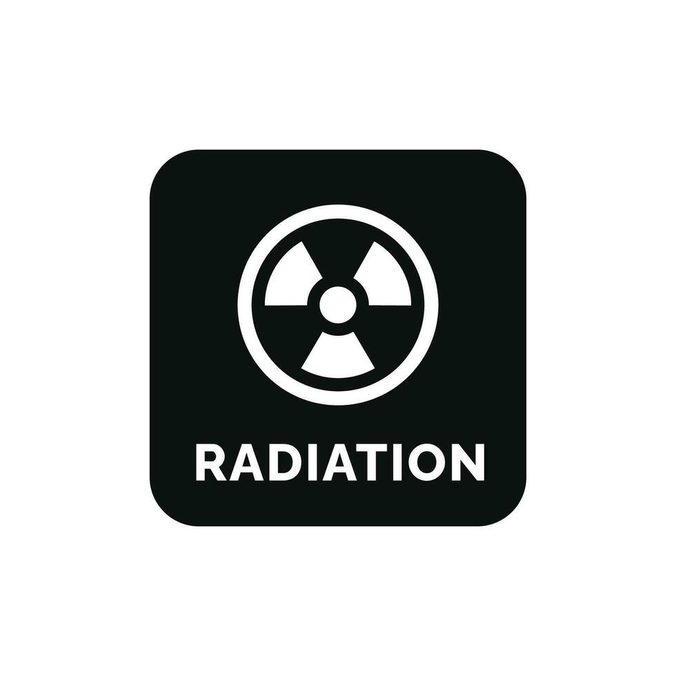 radiación embalaje marca icono símbolo vector