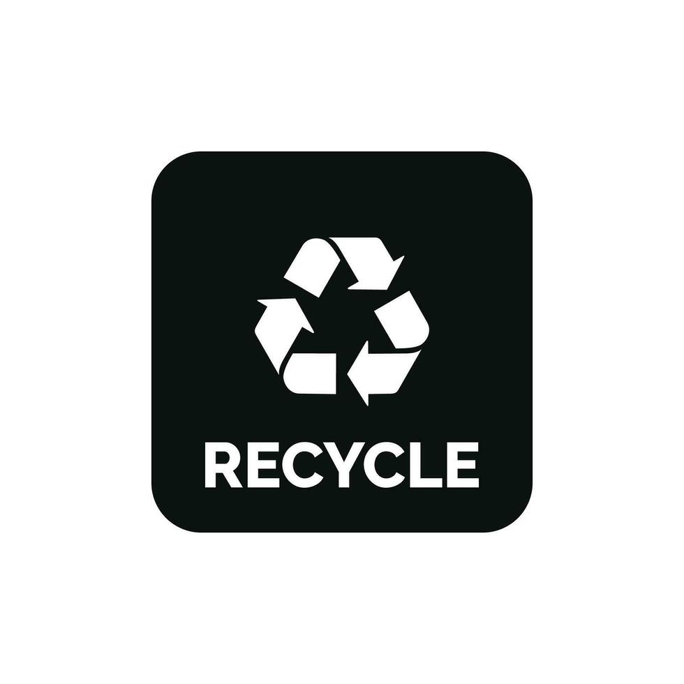 Recycle packaging mark icon symbol vector