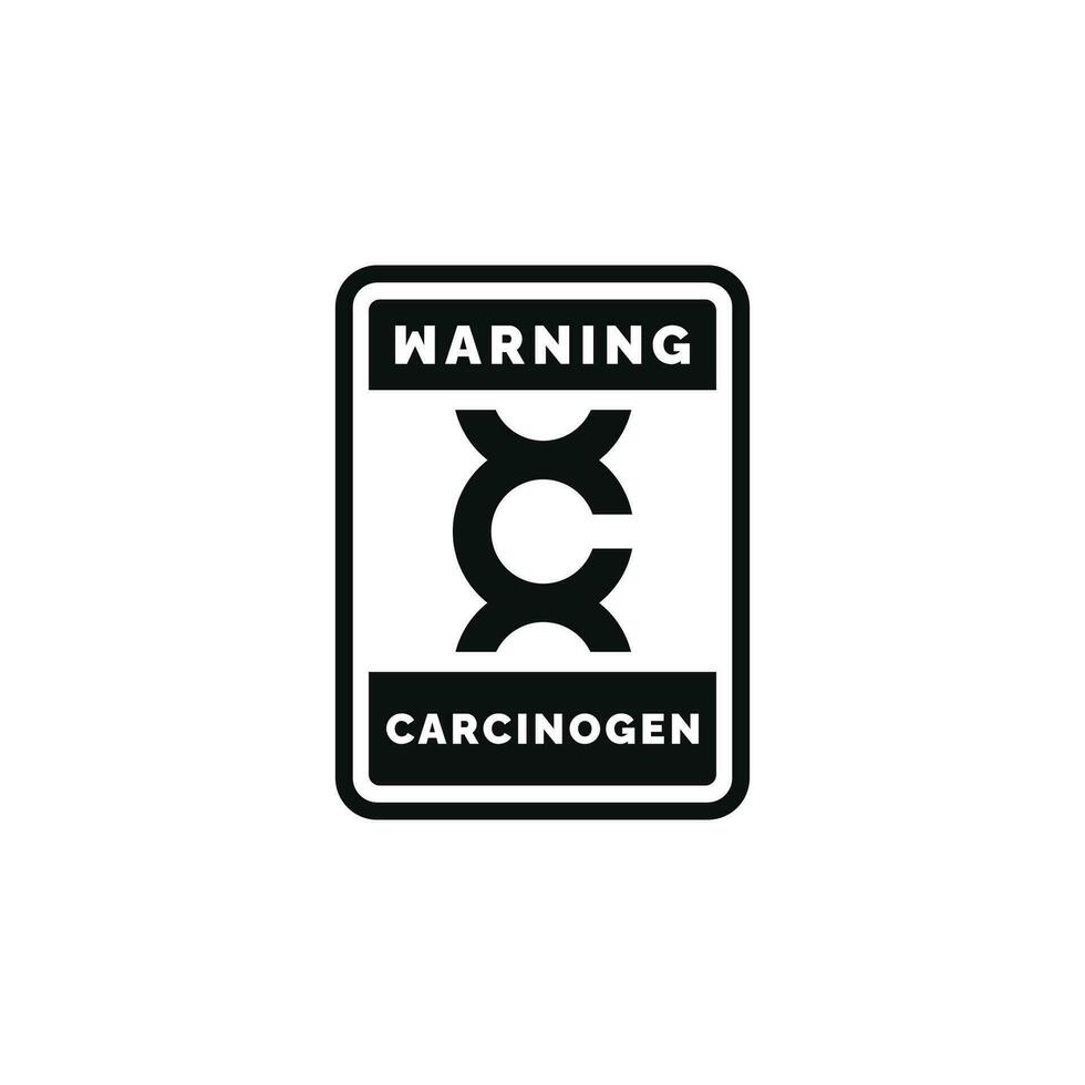 carcinógeno precaución advertencia símbolo diseño vector