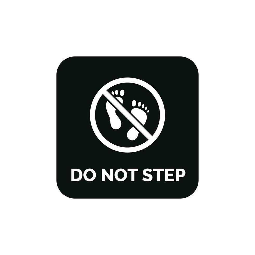 Do not step packaging mark icon symbol vector