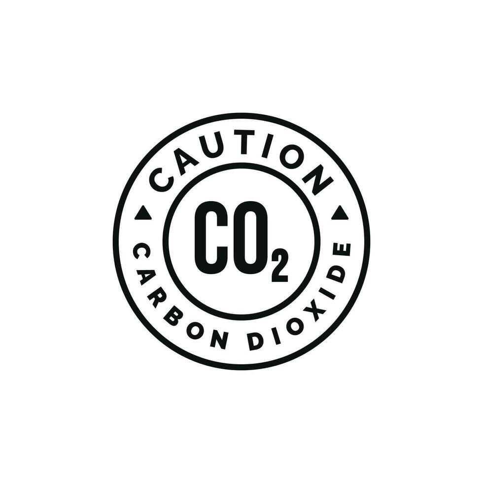 carbón dióxido precaución advertencia símbolo diseño vector