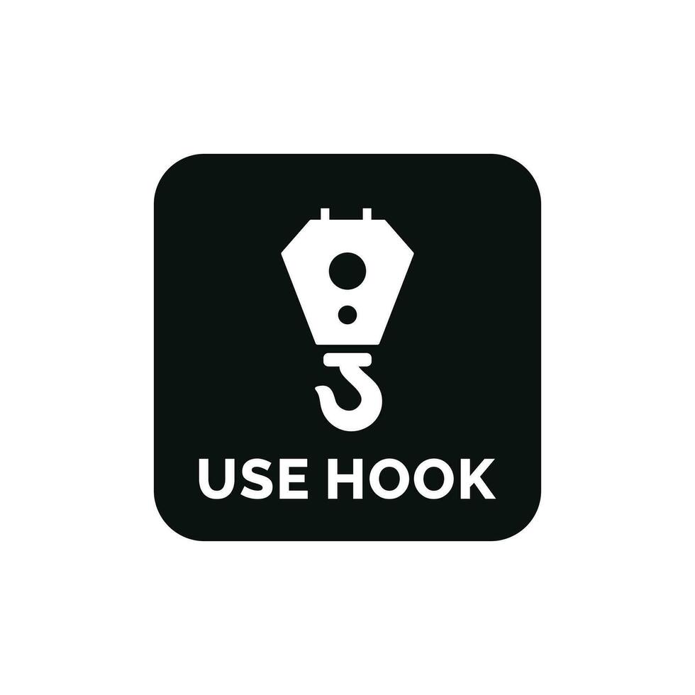 Use hooks packaging mark icon symbol vector