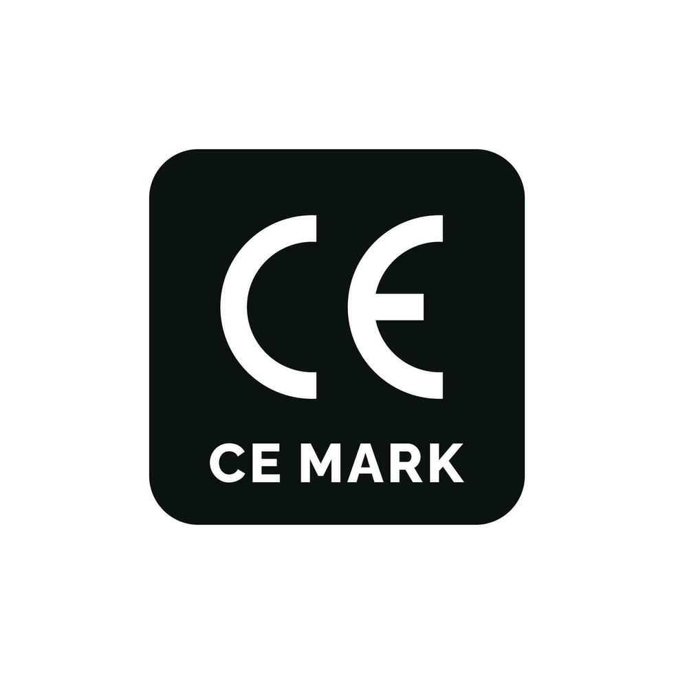 CE mark packaging icon symbol vector