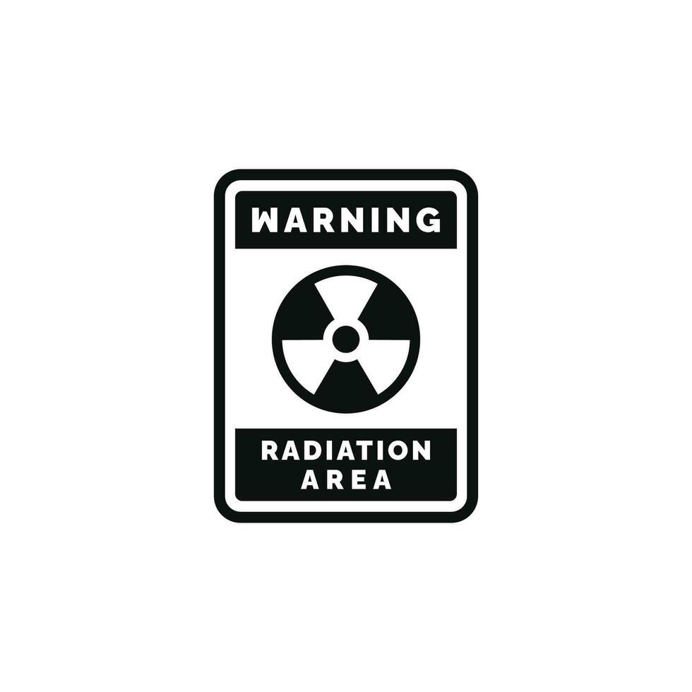 Radiation area caution warning symbol design vector