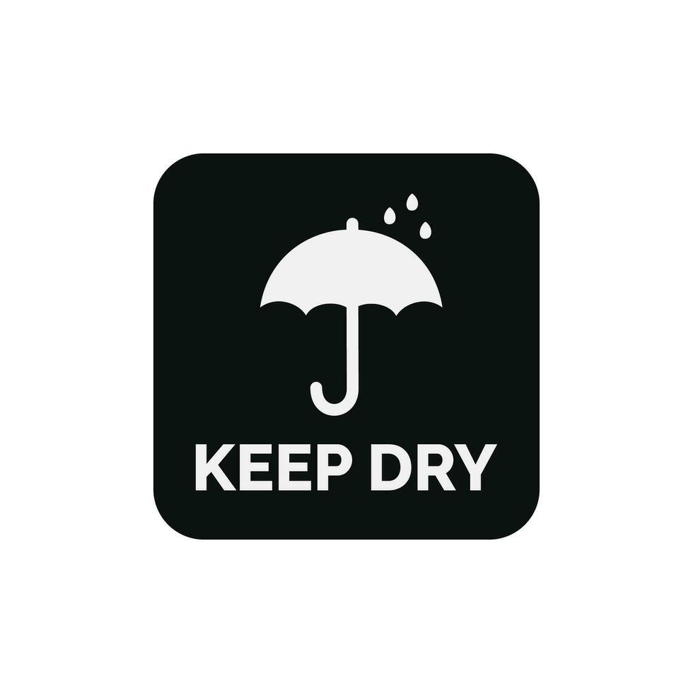 Keep dry packaging mark icon symbol vector