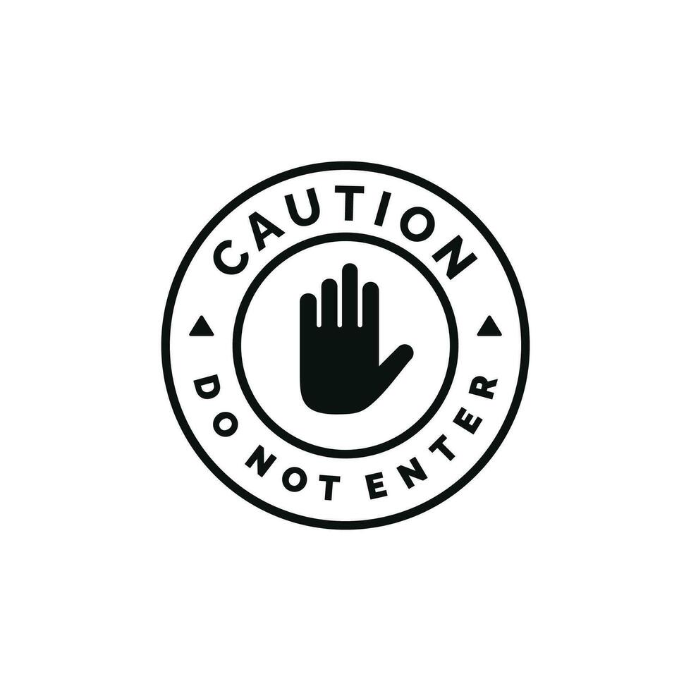 Do not enter caution warning symbol design vector