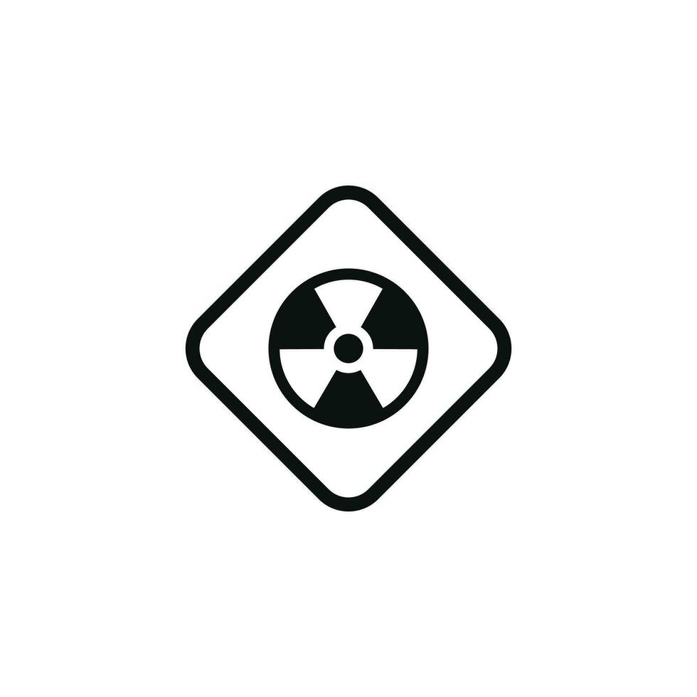 radiación zona precaución advertencia símbolo diseño vector