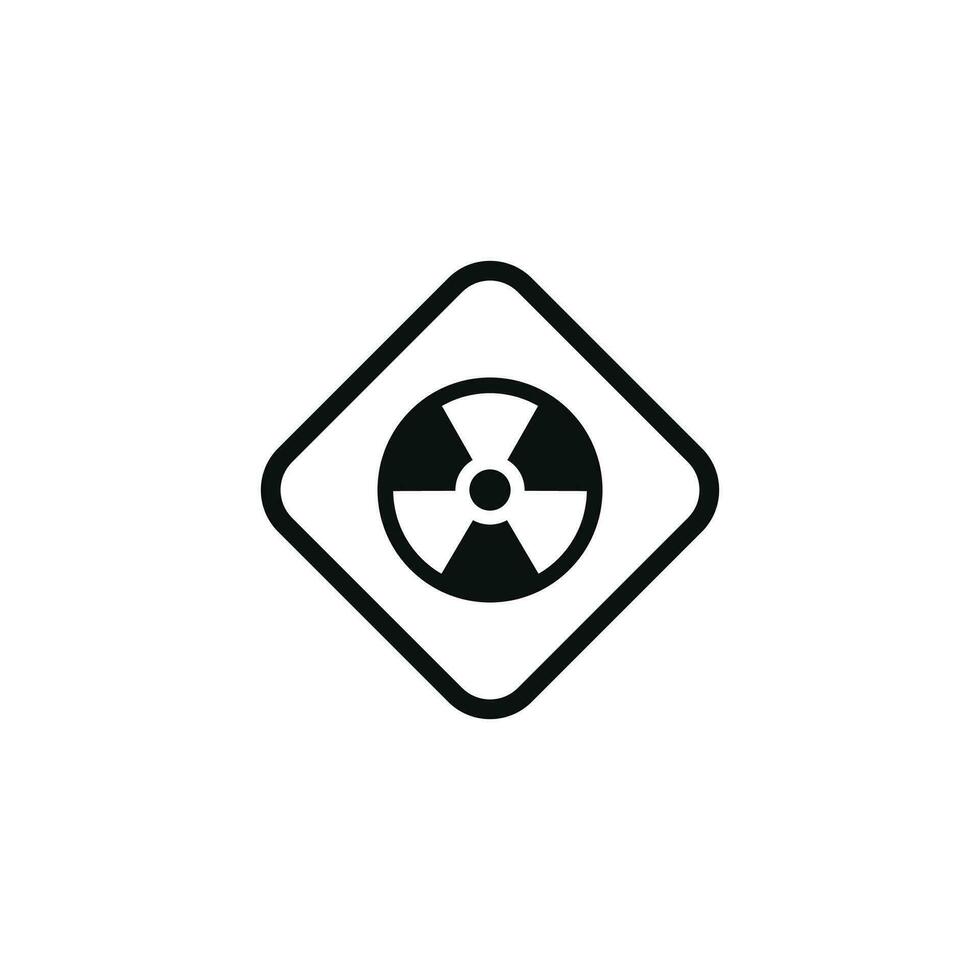 Radiation area caution warning symbol design vector