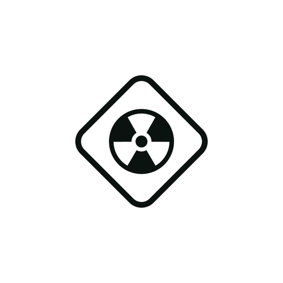 Radiation area caution warning symbol design vector