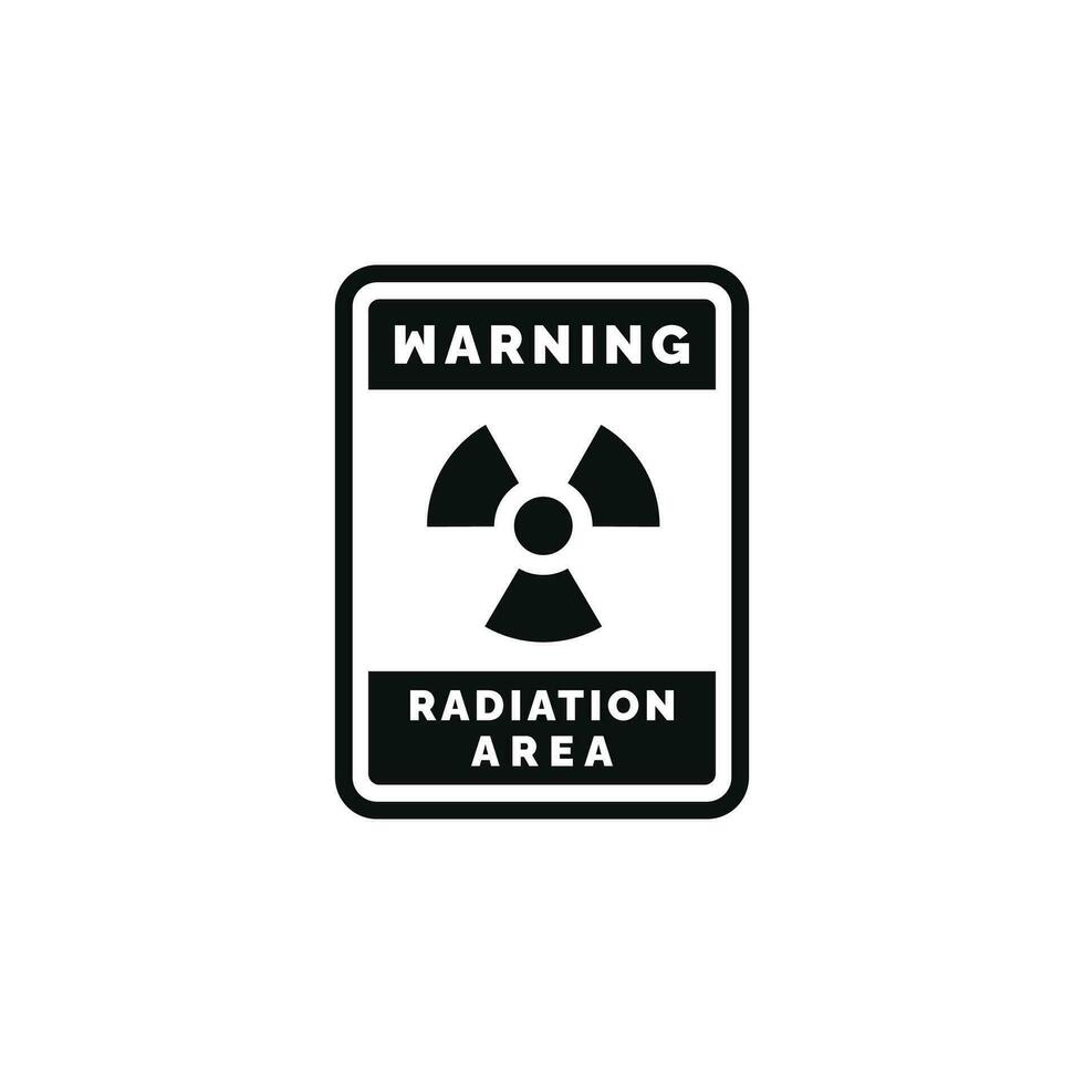 Radiation area caution warning symbol design vector