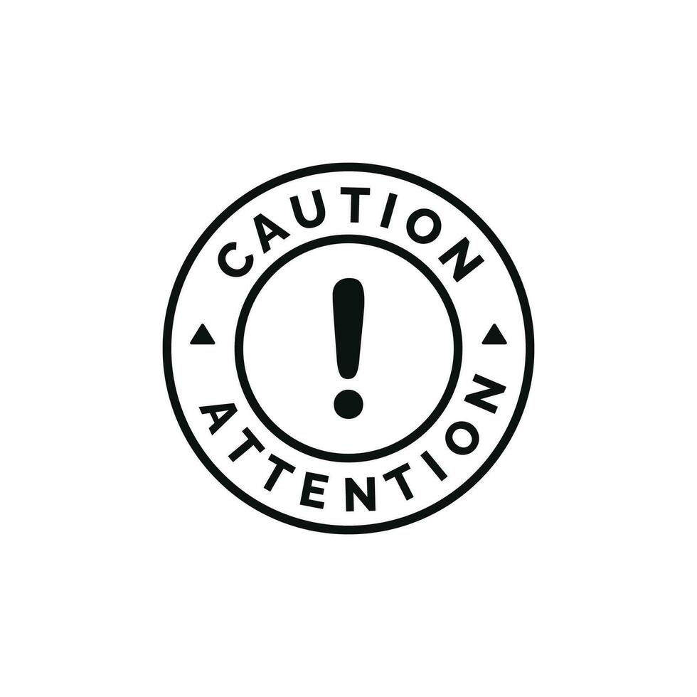 Attention warning exclamation symbol design vector