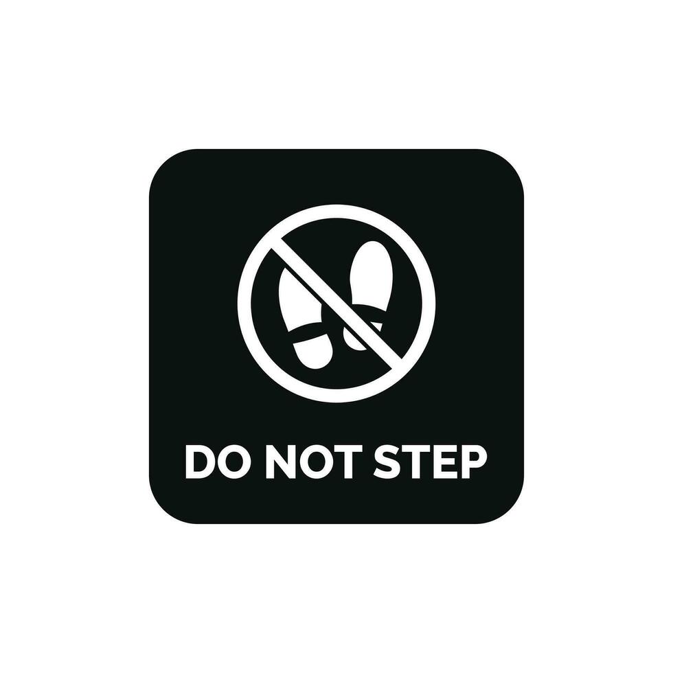 Do not step packaging mark icon symbol vector