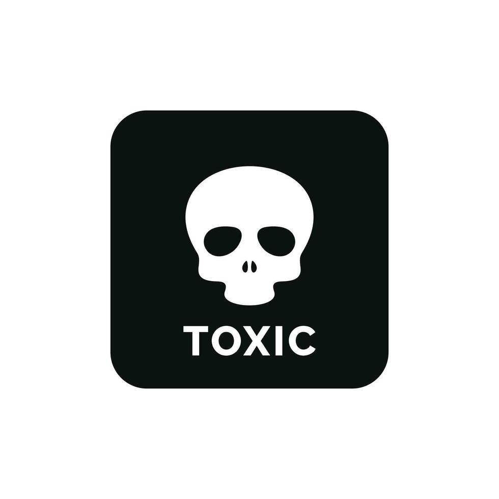 Poison toxic packaging mark icon symbol vector