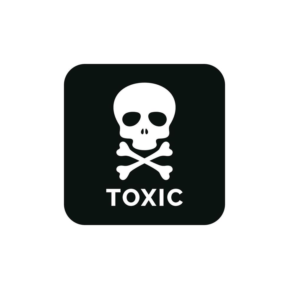 Poison toxic packaging mark icon symbol vector