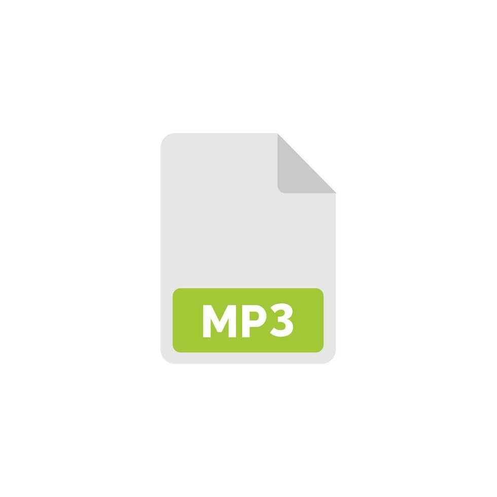 MP3 file icon isolated on white background vector