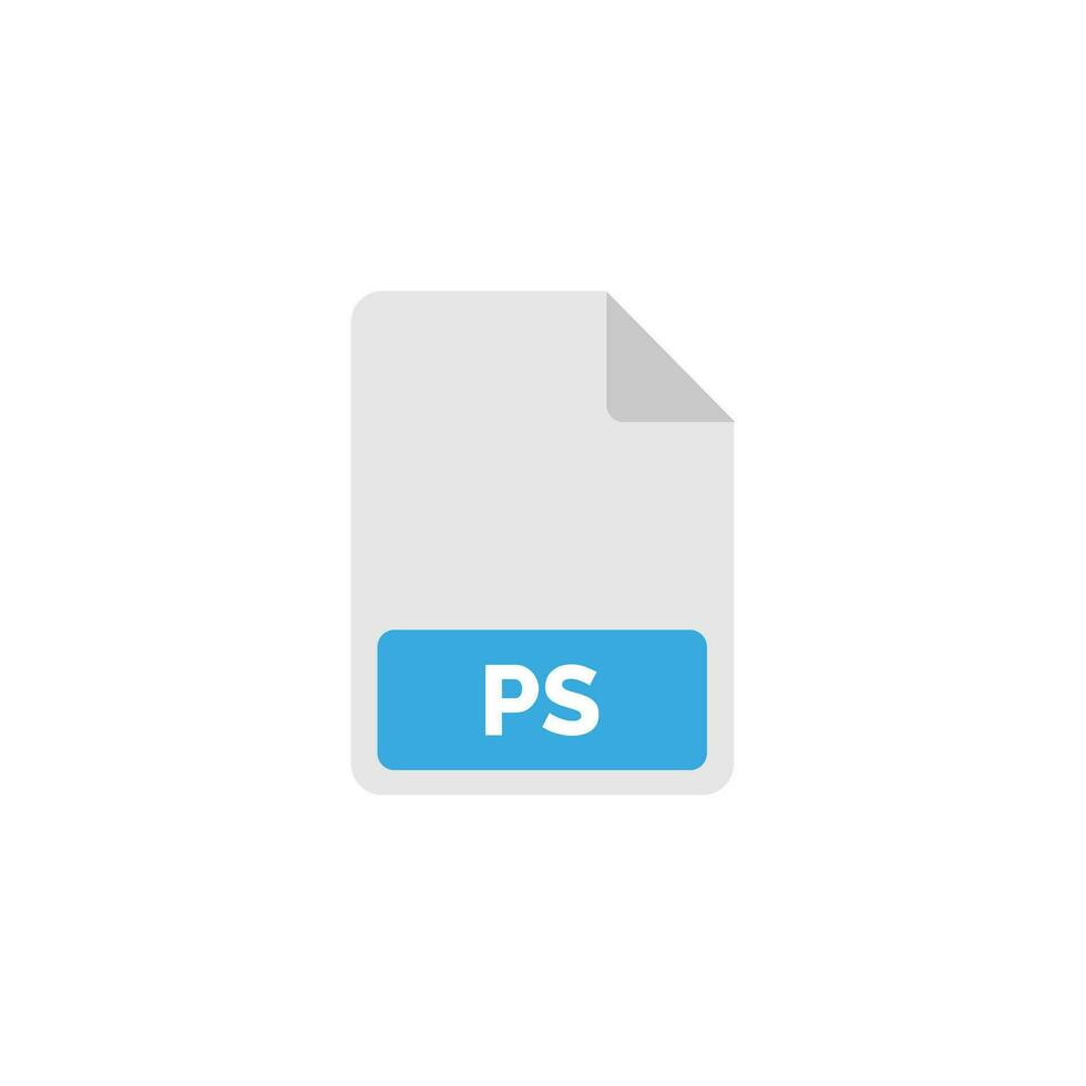 PS file icon isolated on white background vector