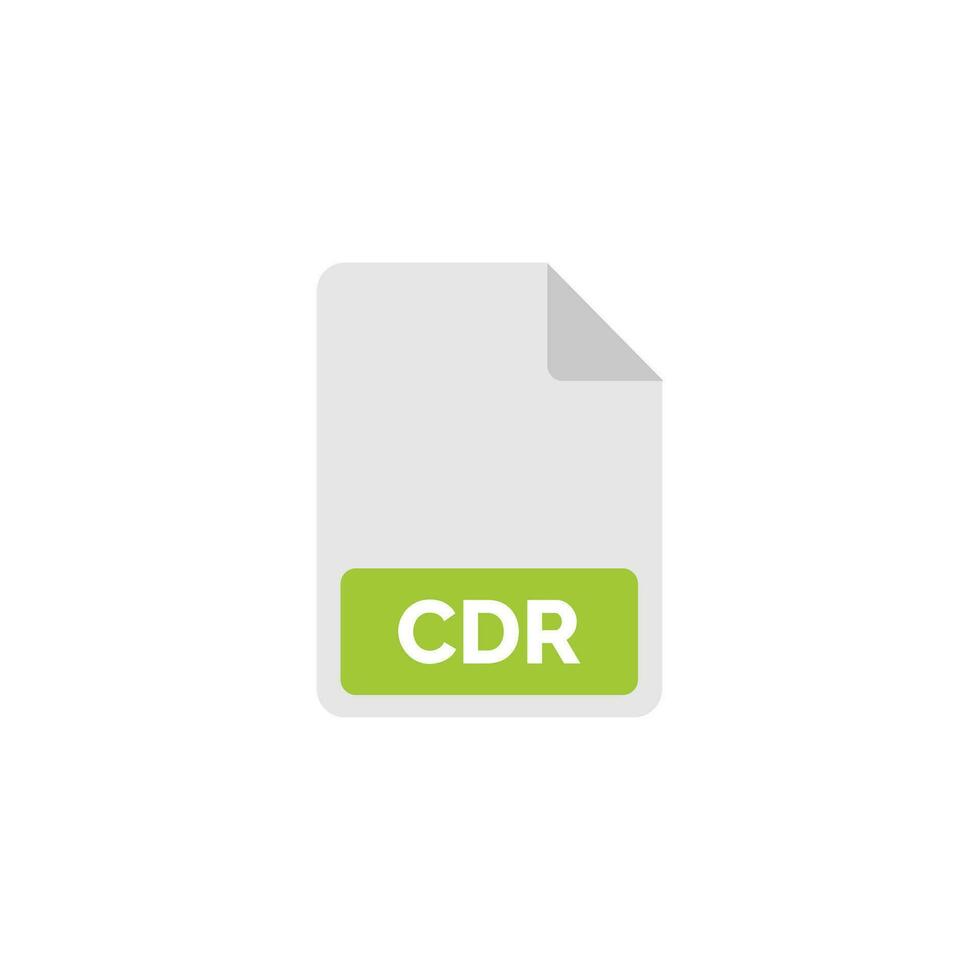 CDR file icon isolated on white background vector