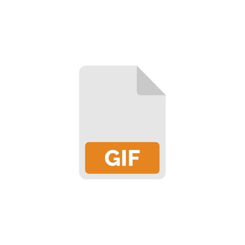 GIF file icon isolated on white background vector