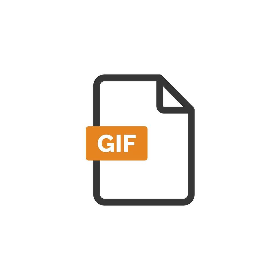 GIF file icon isolated on white background vector