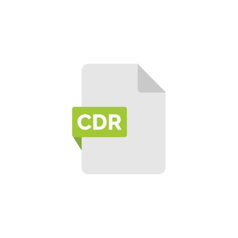 cdr archivo icono aislado en blanco antecedentes vector