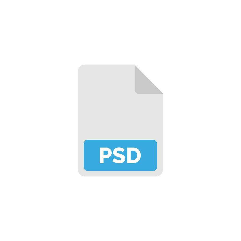 PSD file icon isolated on white background vector