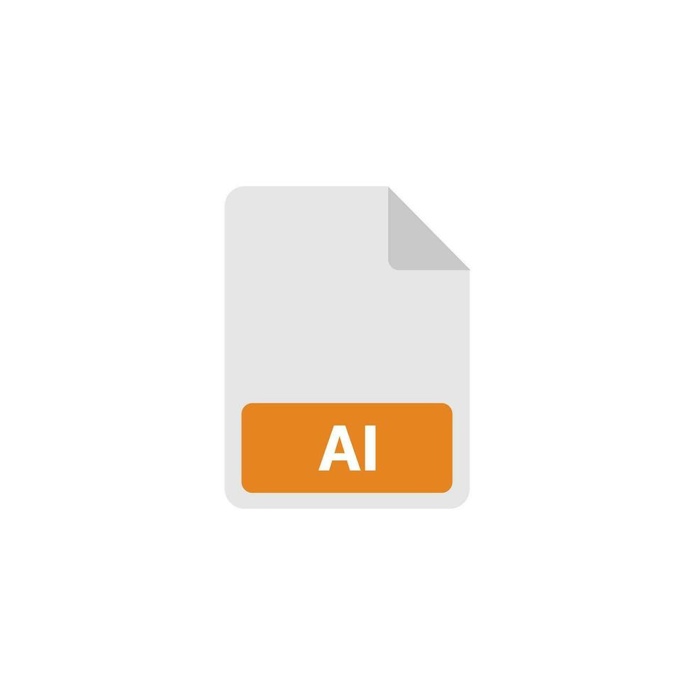 AI file icon isolated on white background vector