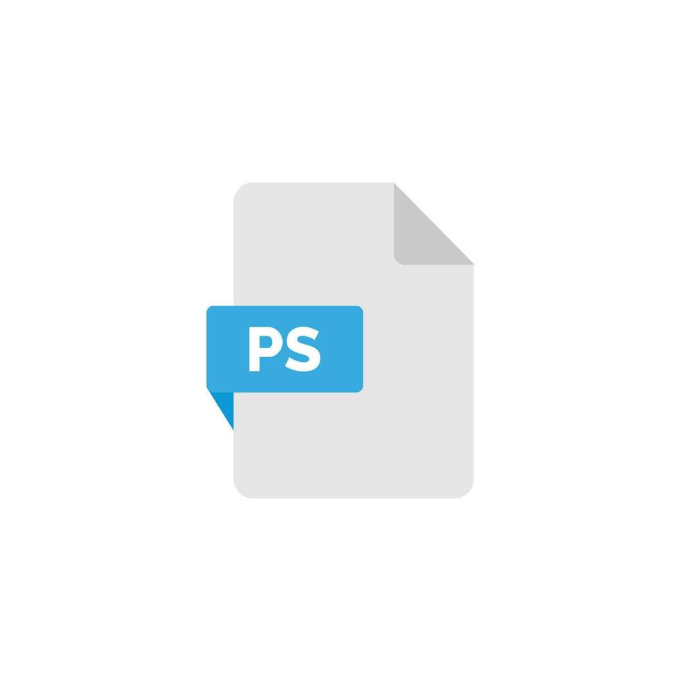 PS file icon isolated on white background vector