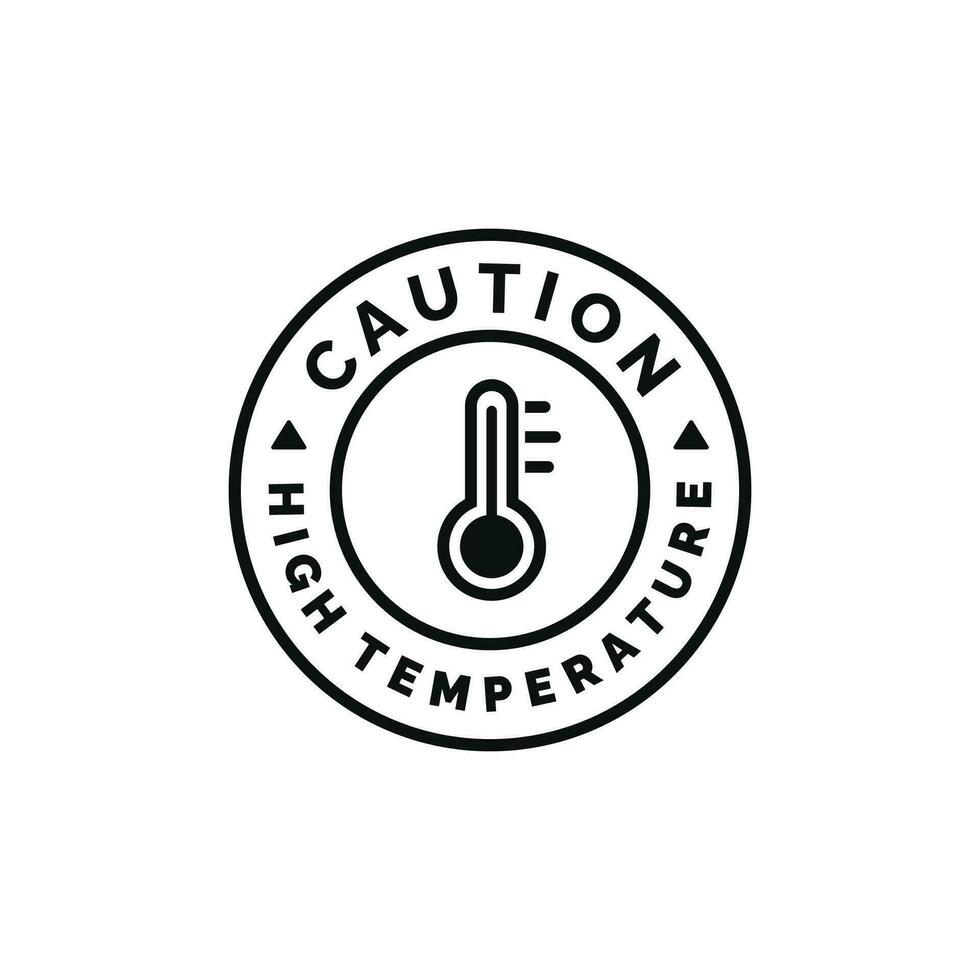 High temperature caution warning symbol design vector