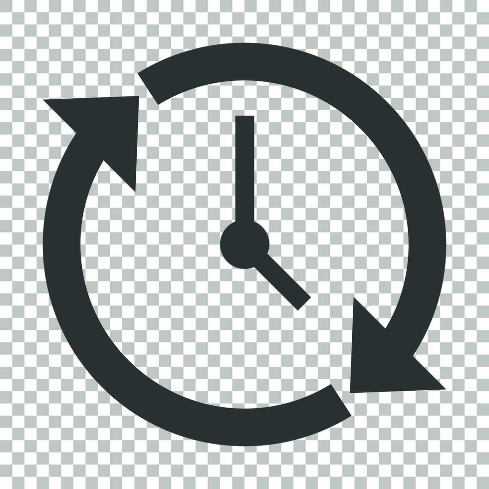 reloj cuenta regresiva icono en plano estilo. hora cronómetro vector ilustración en aislado antecedentes. reloj negocio concepto.