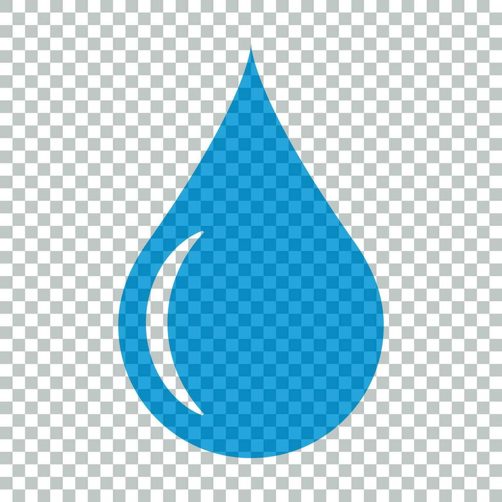 Water drop icon in flat style. Raindrop vector illustration on isolated background. Droplet water blob business concept.