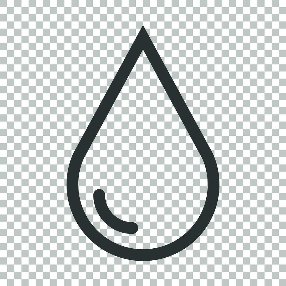 agua soltar icono en plano estilo. gota de agua vector ilustración en aislado antecedentes. gotita agua gota negocio concepto.