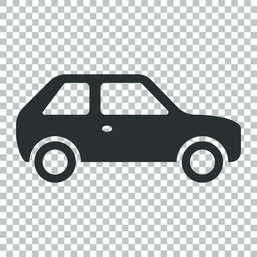 Car icon in flat style. Automobile car vector illustration on isolated background. Auto business concept.