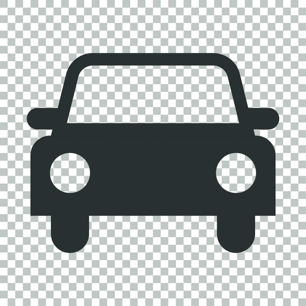 Car icon in flat style. Automobile car vector illustration on isolated background. Auto business concept.