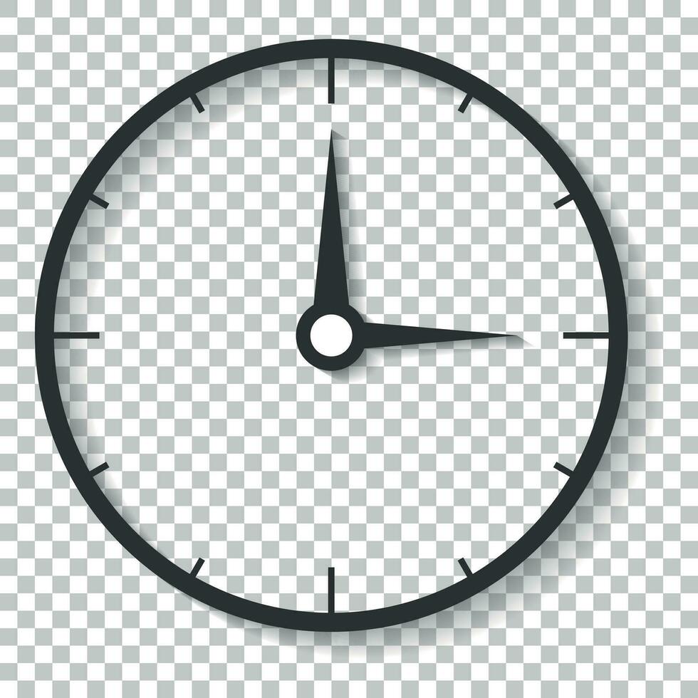 reloj cuenta regresiva icono en plano estilo. hora cronómetro vector ilustración en aislado antecedentes. reloj negocio concepto.
