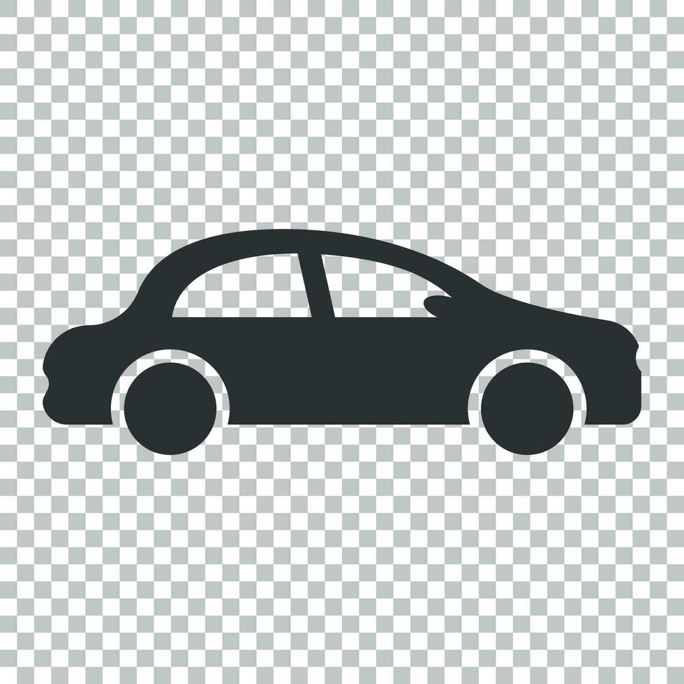 Car icon in flat style. Automobile car vector illustration on isolated background. Auto business concept.