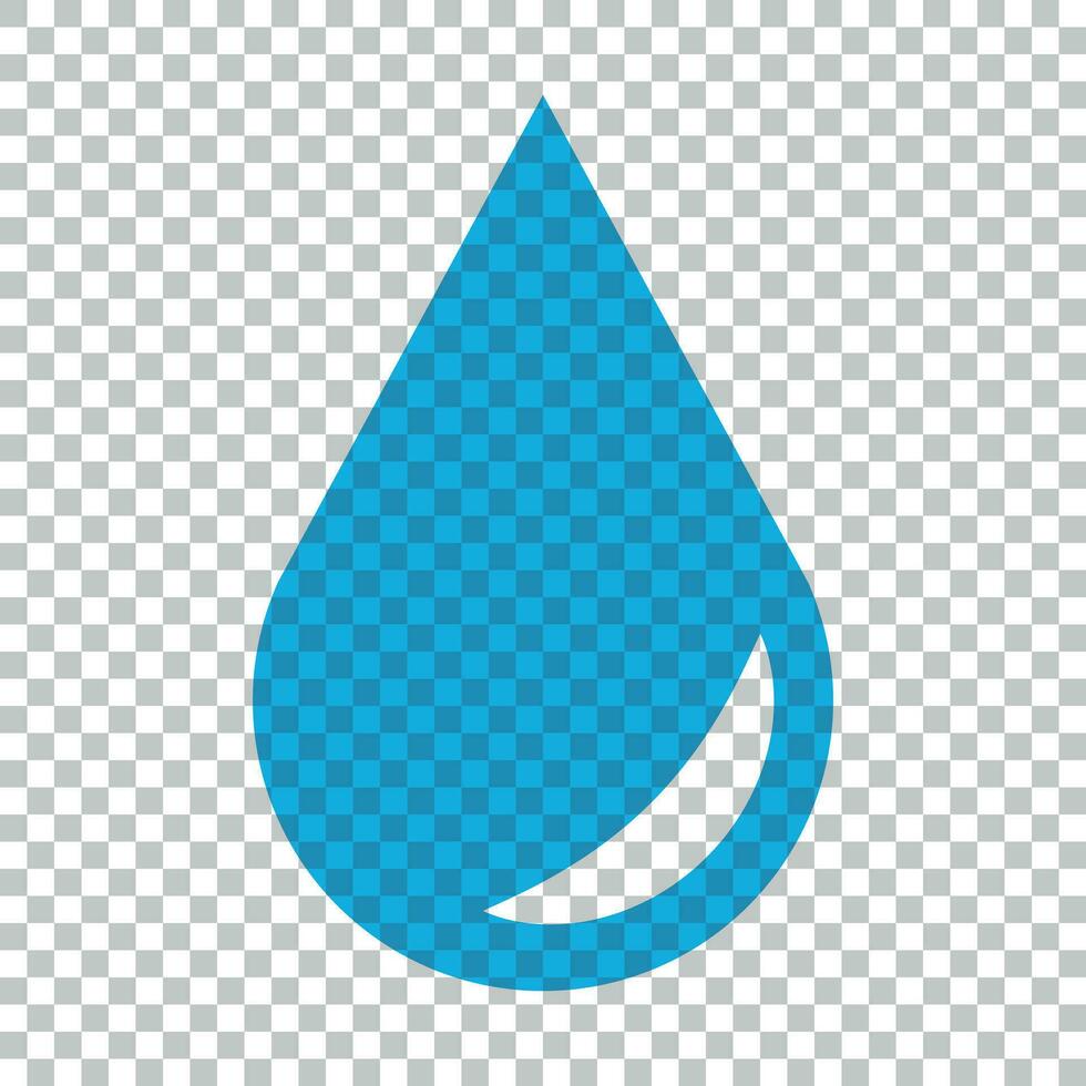 Water drop icon in flat style. Raindrop vector illustration on isolated background. Droplet water blob business concept.