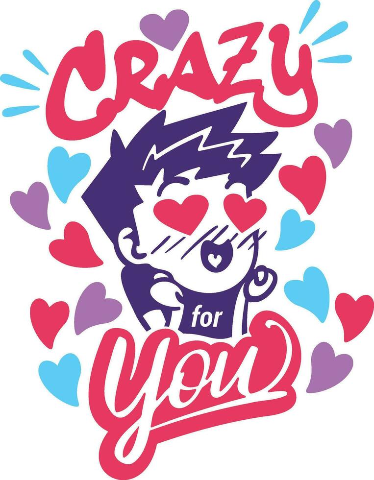 Crazy You Vector Design Bundle . 26129127 Vector Art at Vecteezy
