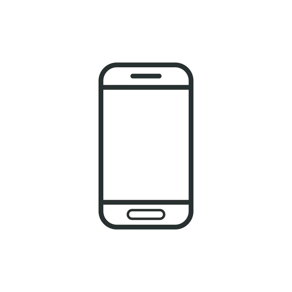 Smartphone icon in flat style. Phone handset vector illustration on white isolated background. Smartphone business concept.