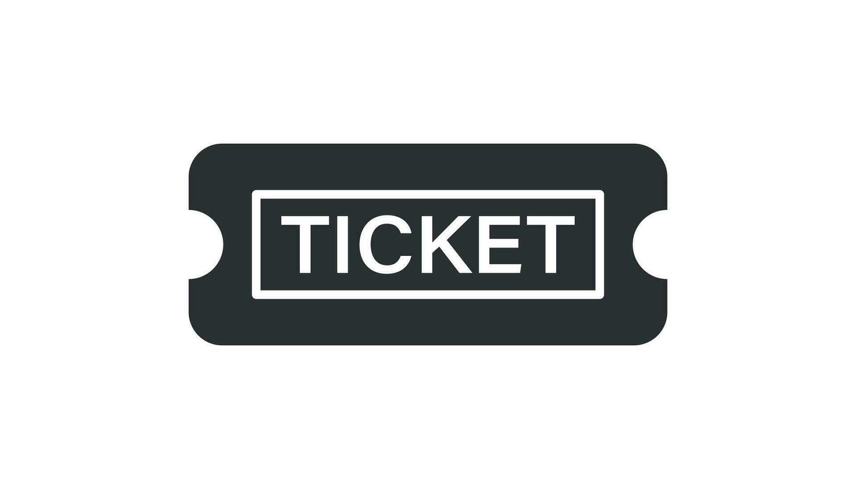 Cinema ticket icon in flat style. Admit one coupon entrance vector illustration on white isolated background. Ticket business concept.