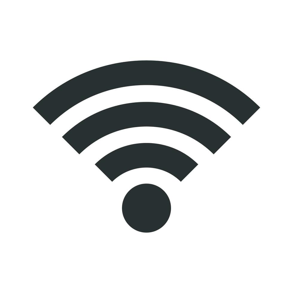 Wifi internet sign icon in flat style. Wi-fi wireless technology vector illustration on white isolated background. Network wifi business concept.