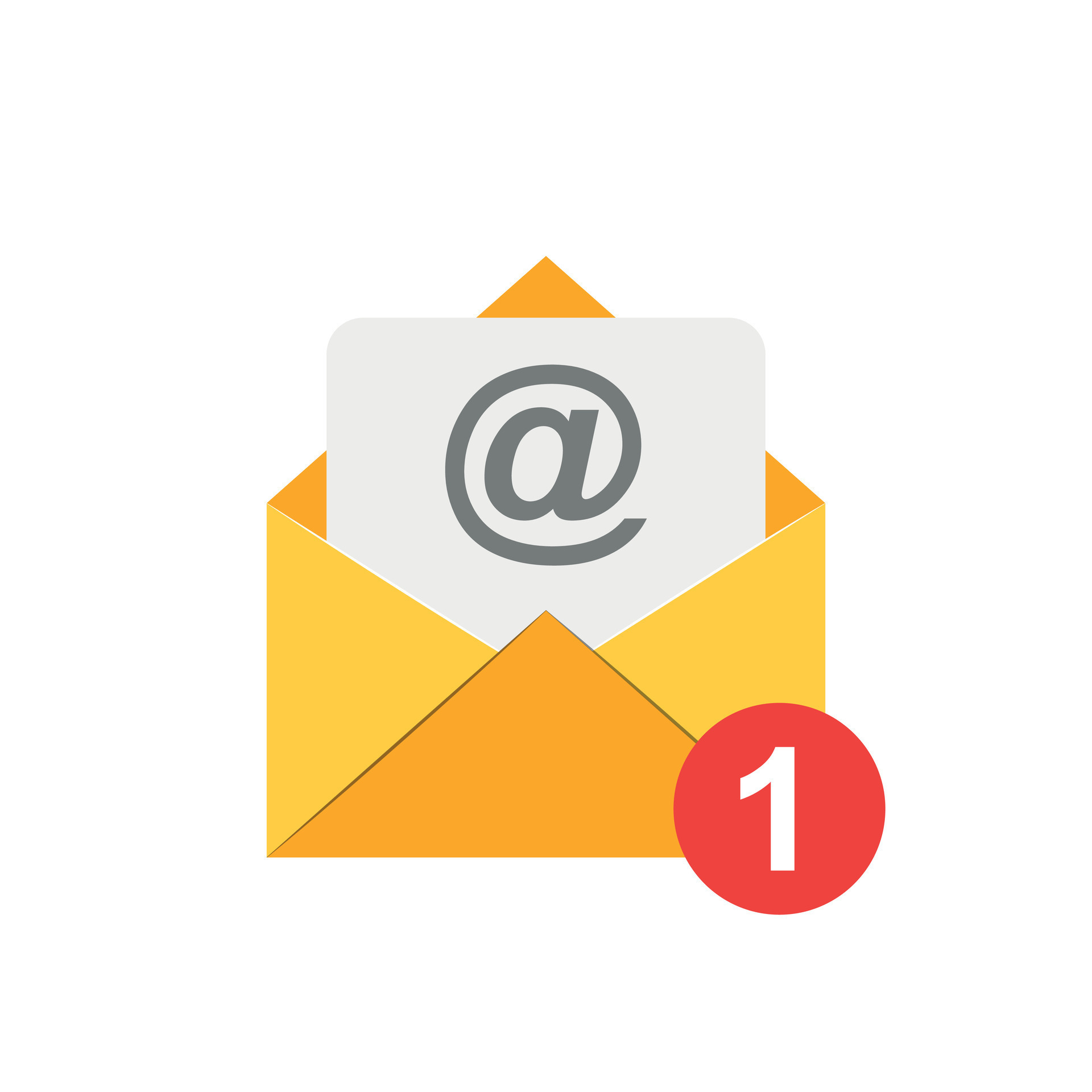 Mail envelope icon in flat style. Email message vector illustration on white isolated background