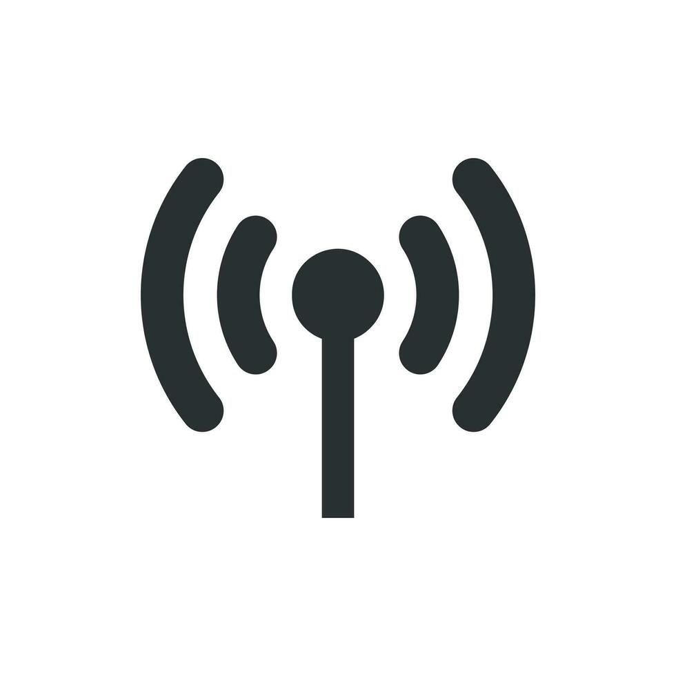 Wifi internet sign icon in flat style. Wi-fi wireless technology vector illustration on white isolated background. Network wifi business concept.