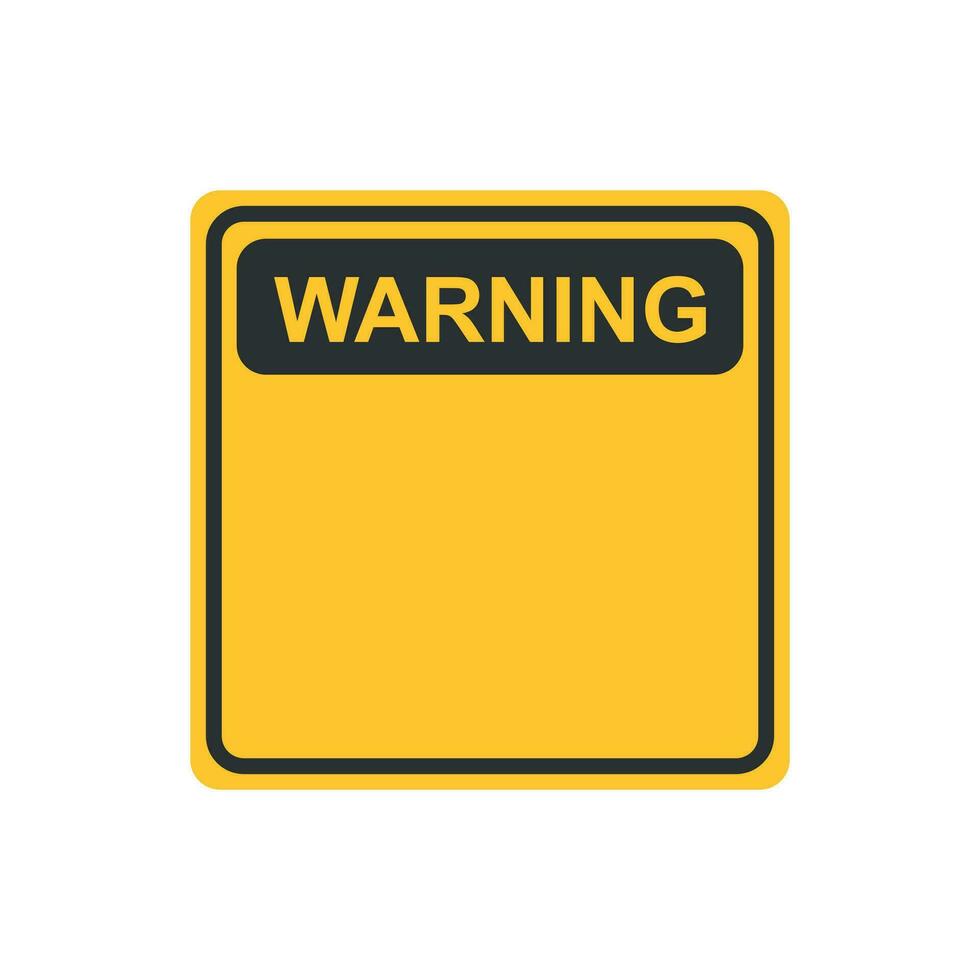 Warning, caution sign icon in flat style. Danger alarm vector illustration on white isolated background. Alert risk business concept.