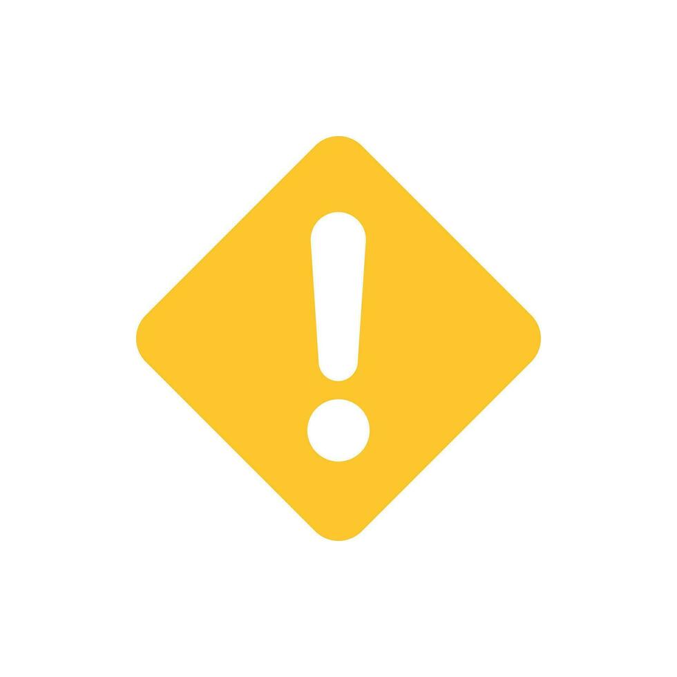 Exclamation mark icon in flat style. Danger alarm vector illustration on white isolated background. Caution risk business concept.