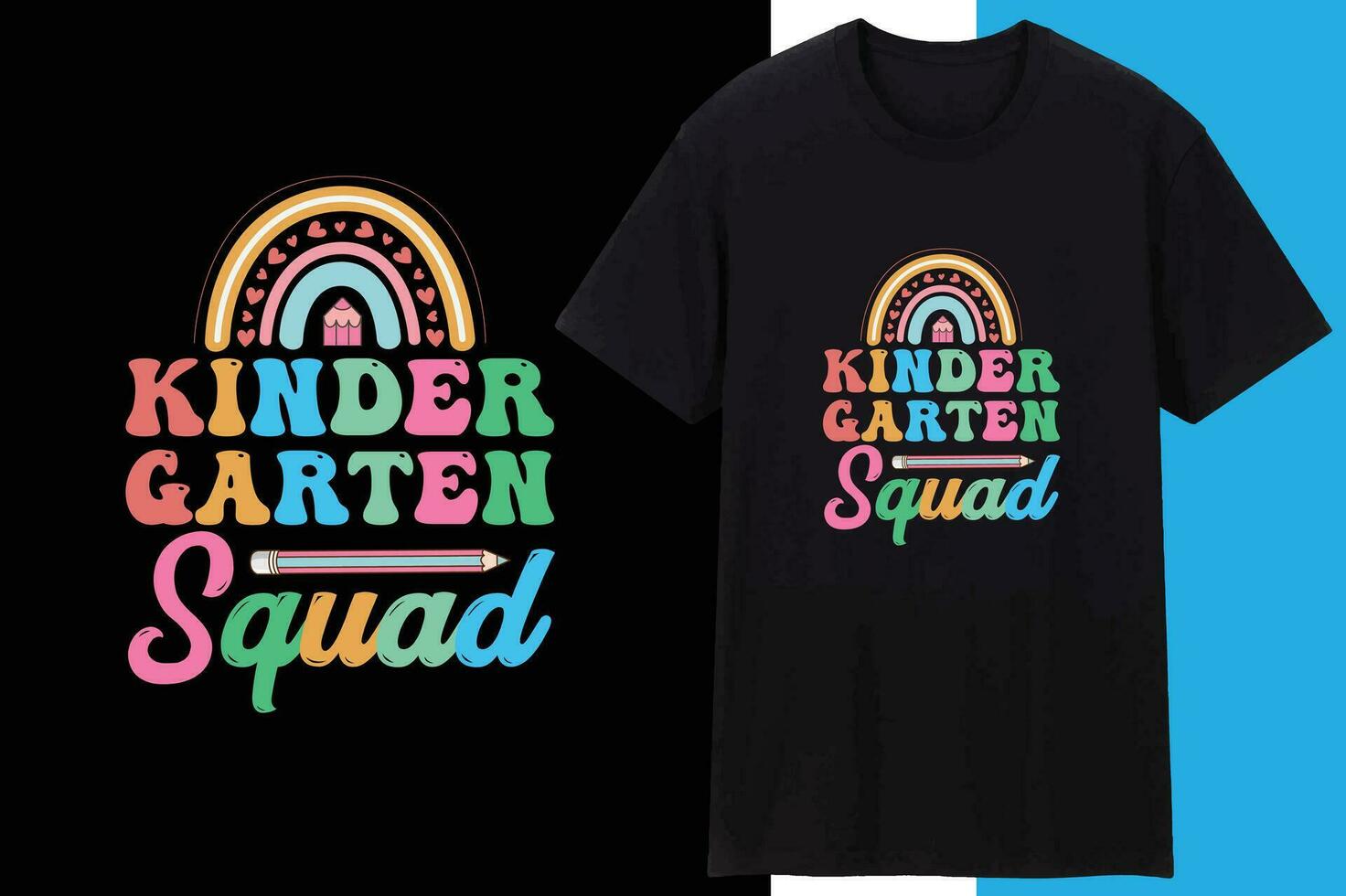Kindergarten Squad T shirt Design vector