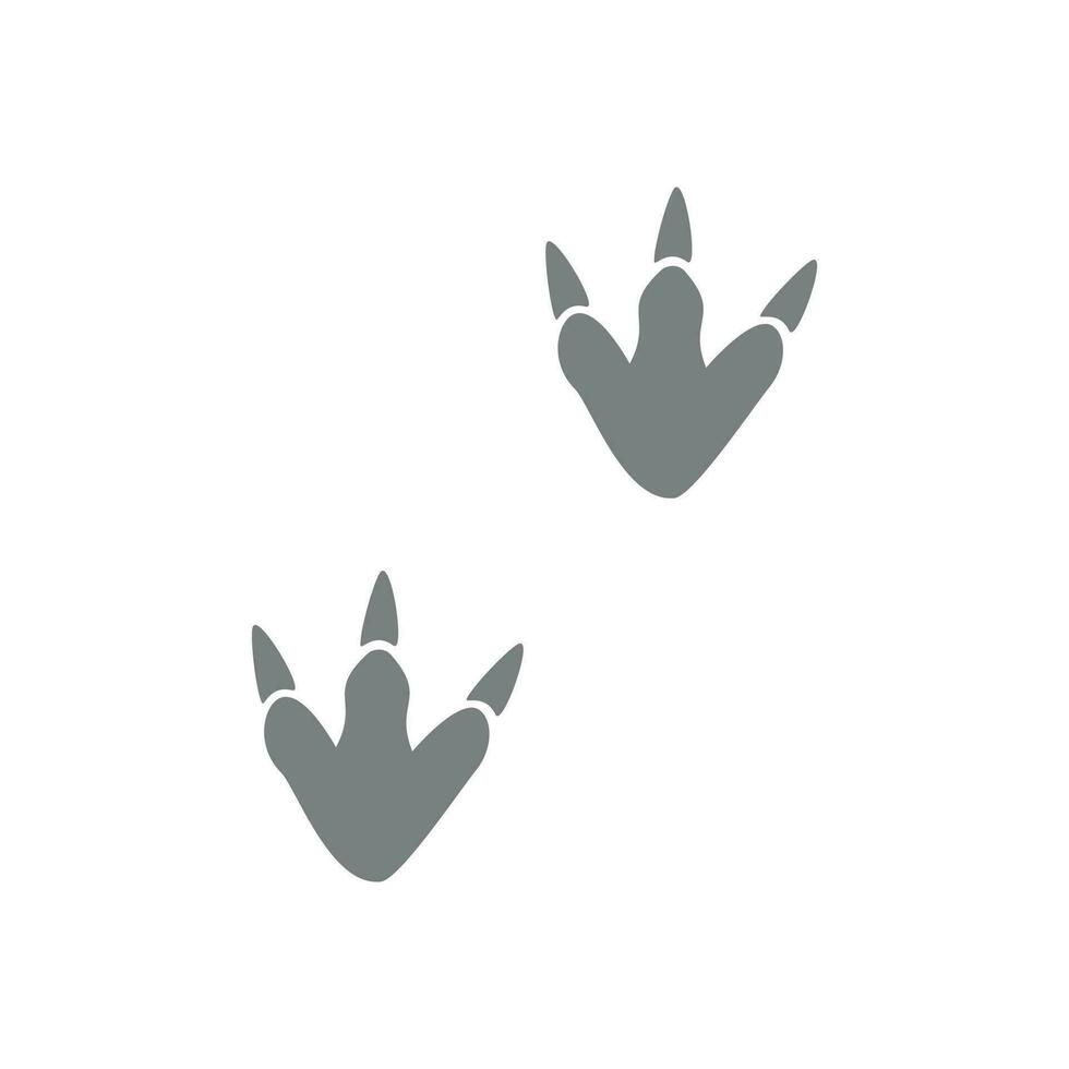 Flat vector silhouette illustration of footsteps